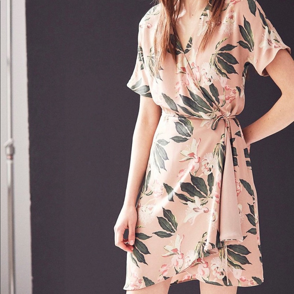 Aritiza floral wrap dress